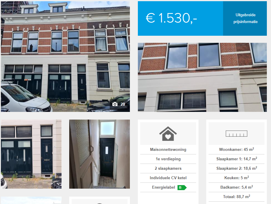 Private sector rental house in downtown rotterdam